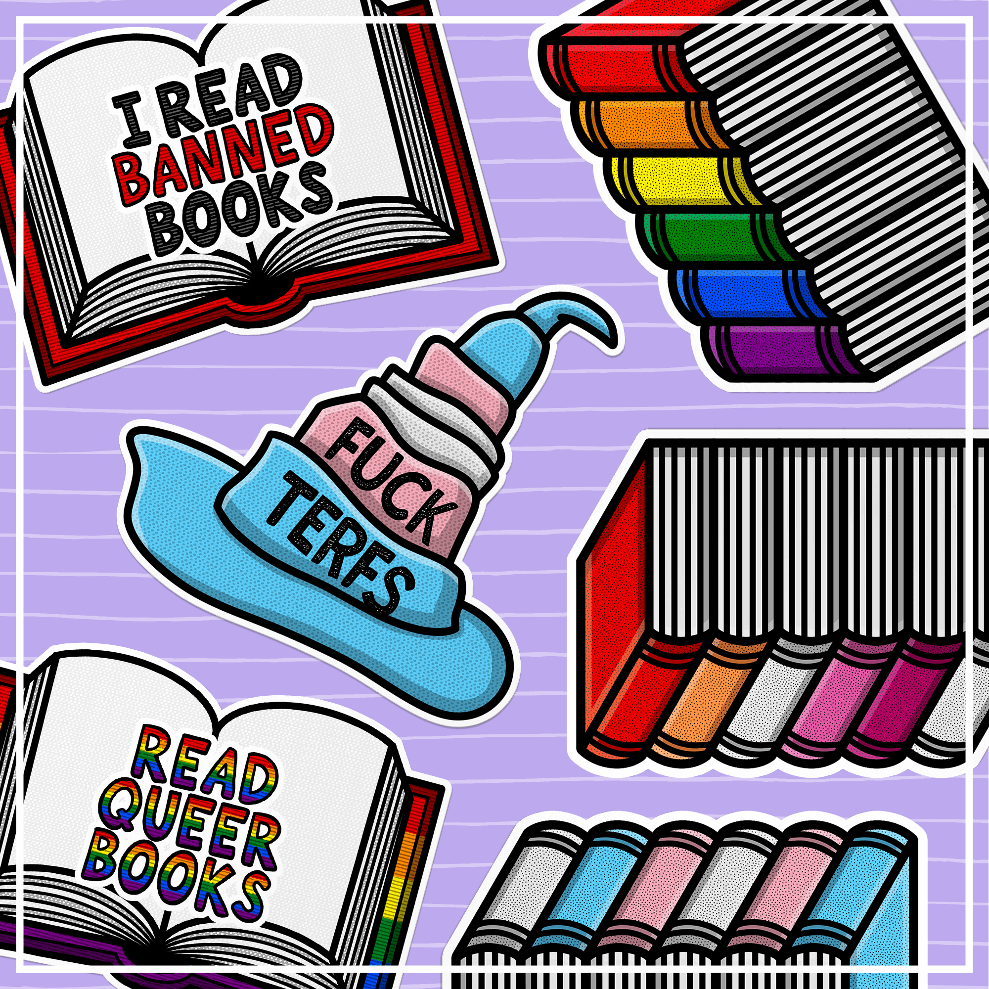 Sticker - "Read Queer books"