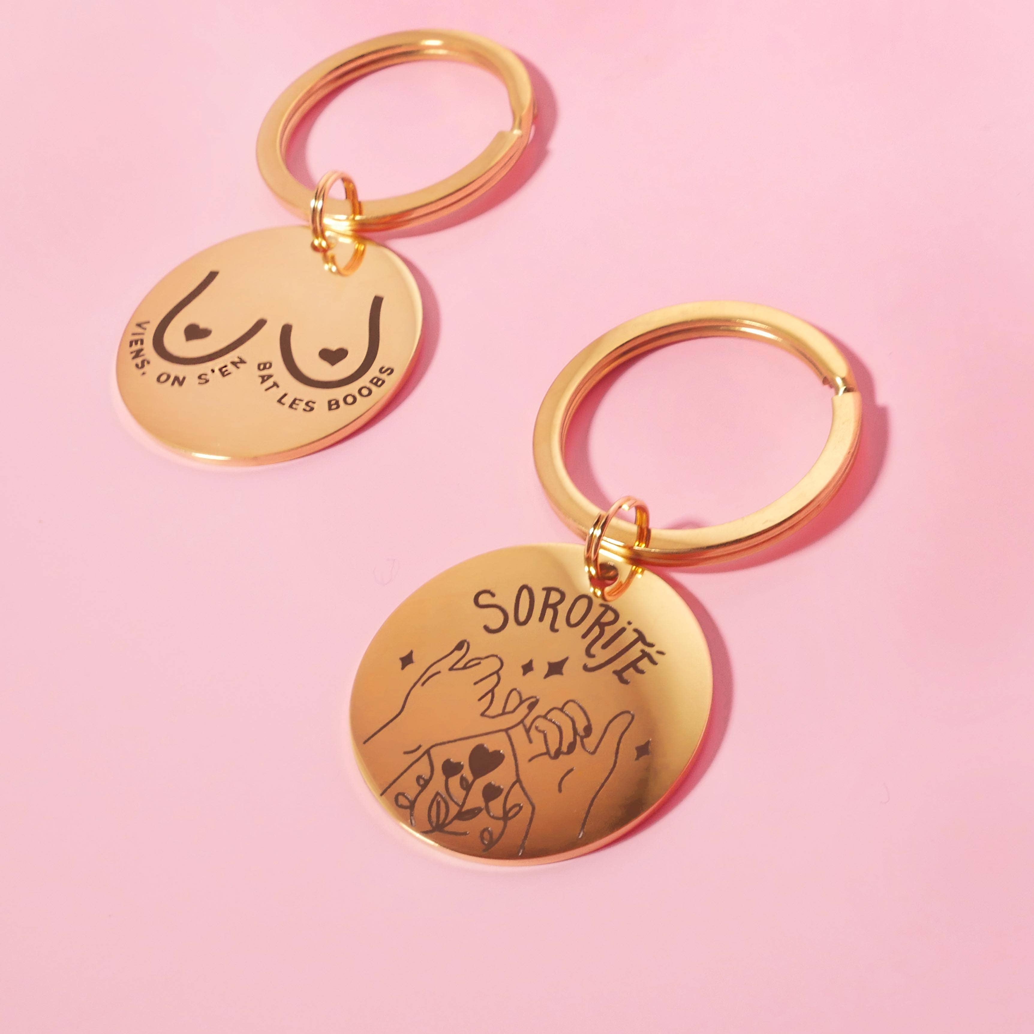 Porte Clés - "Viens on s'en bat les Boobs"