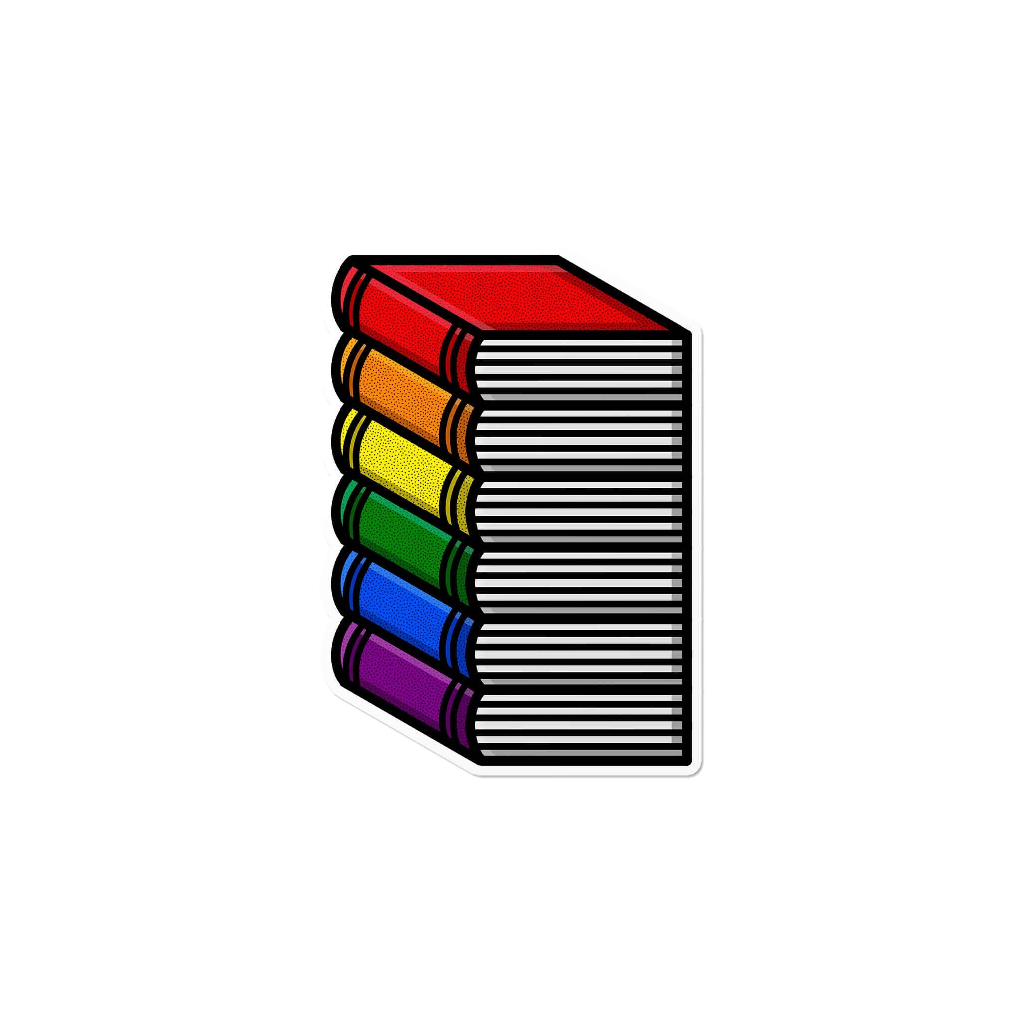Sticker - Stack of "Queer" books