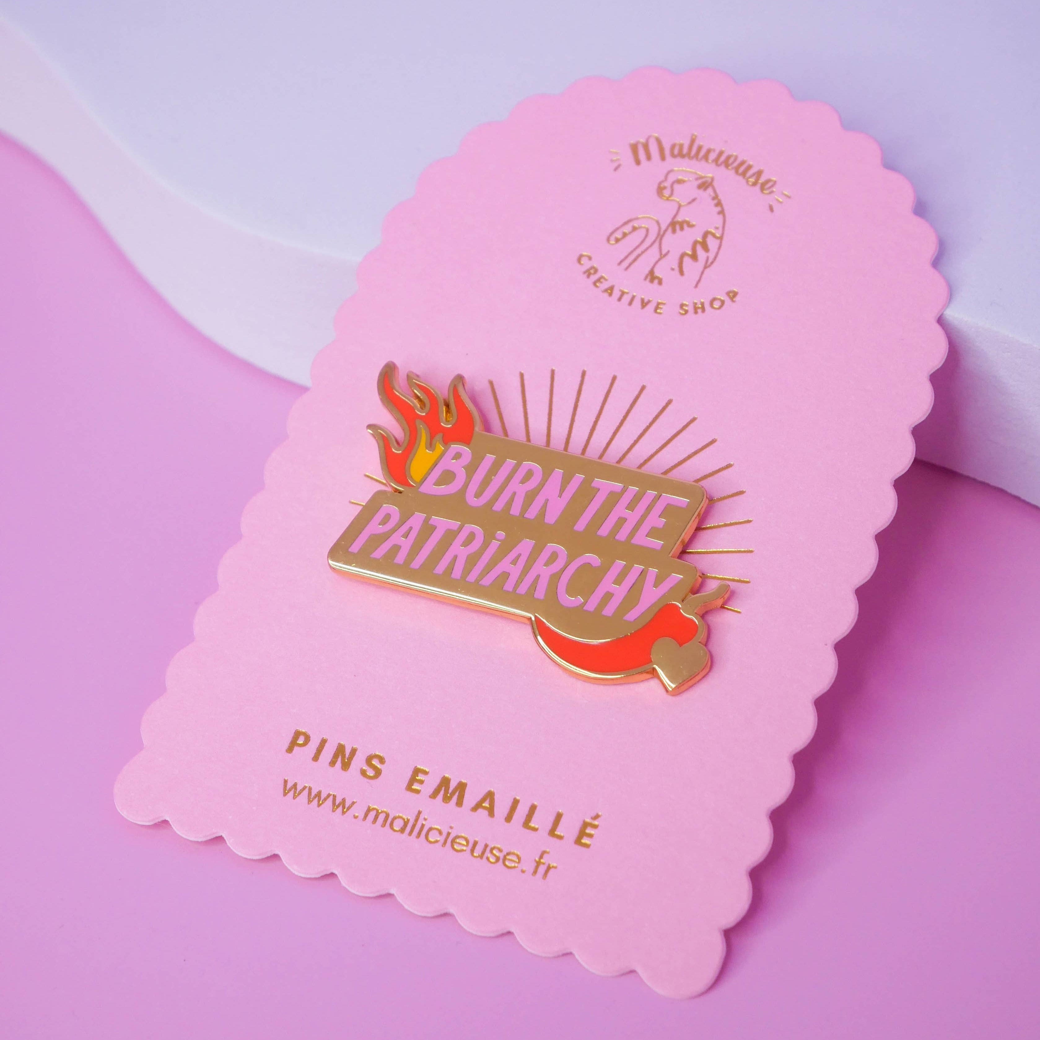  Pin's - "Burn the Patriarchy" 