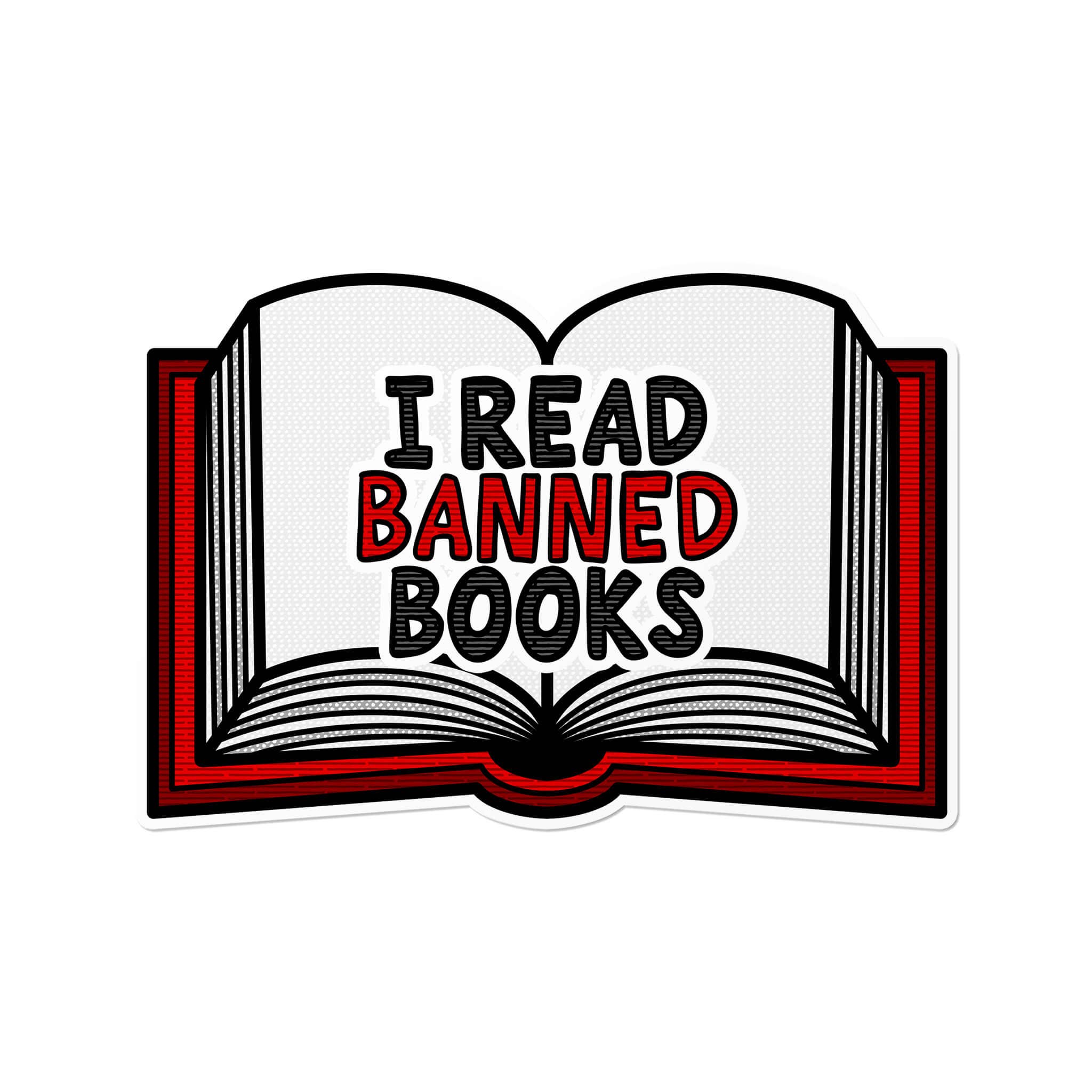 "I read banned books" sticker