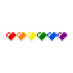 Sticker - LGBTQAI+ Pixel Hearts