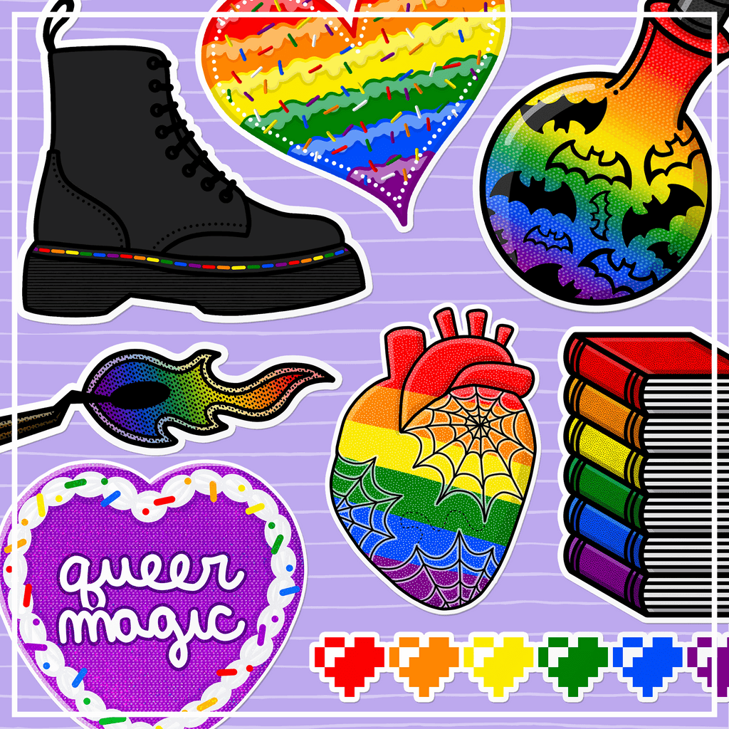 Sticker - LGBTQAI+ Pixel Hearts