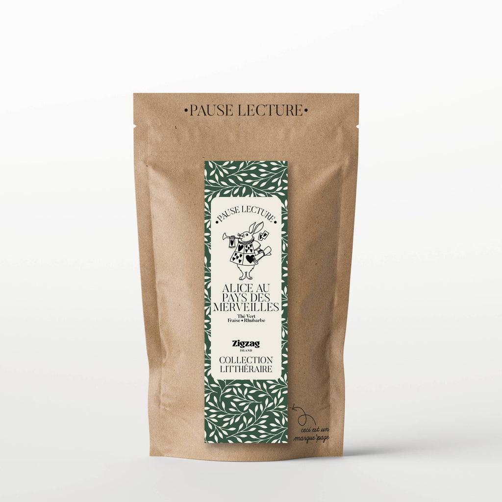 Strawberry-rhubarb flavored "Alice in Wonderland" green tea