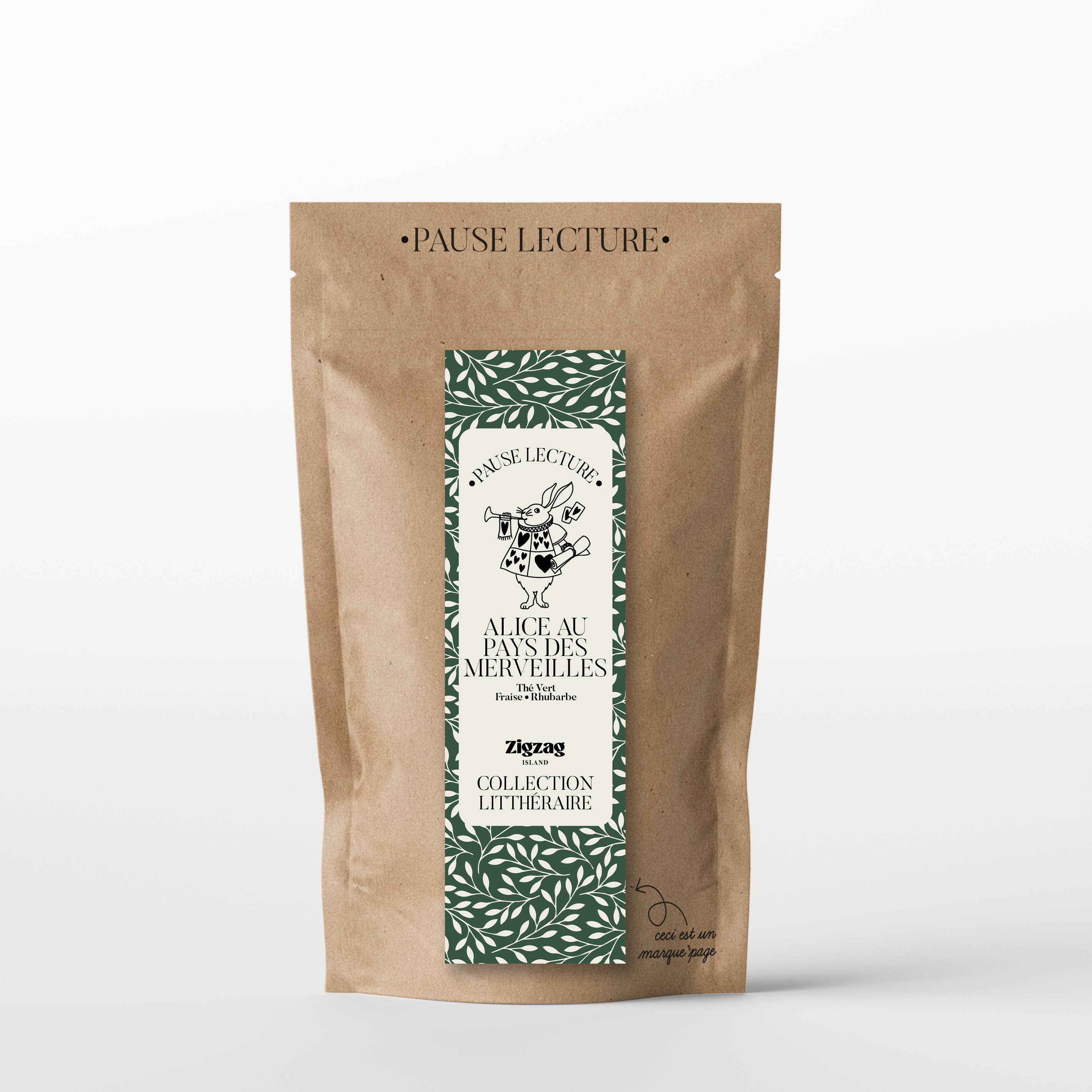 Strawberry-rhubarb flavored "Alice in Wonderland" green tea