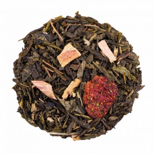 Strawberry-rhubarb flavored "Alice in Wonderland" green tea