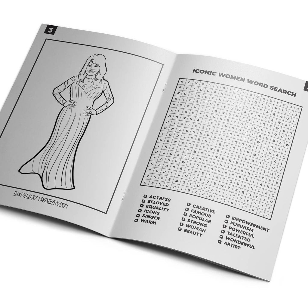 Livre de coloriage d'activités ICONIC WOMEN